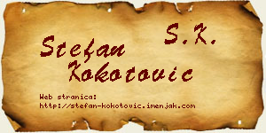 Stefan Kokotović vizit kartica